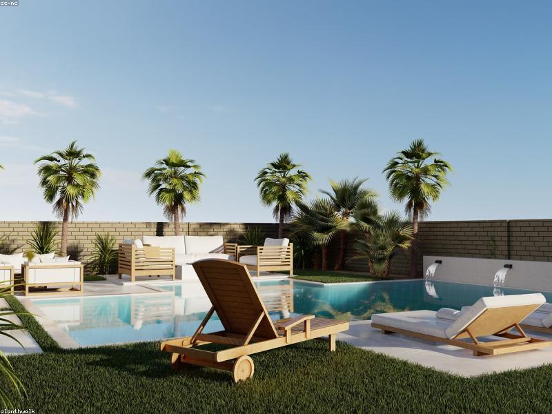 Photorealistic image of a modern living room with a large Smart TV showing a Bundesliga live stream, surrounded by streaming devices and a smartphone with a streaming app open.